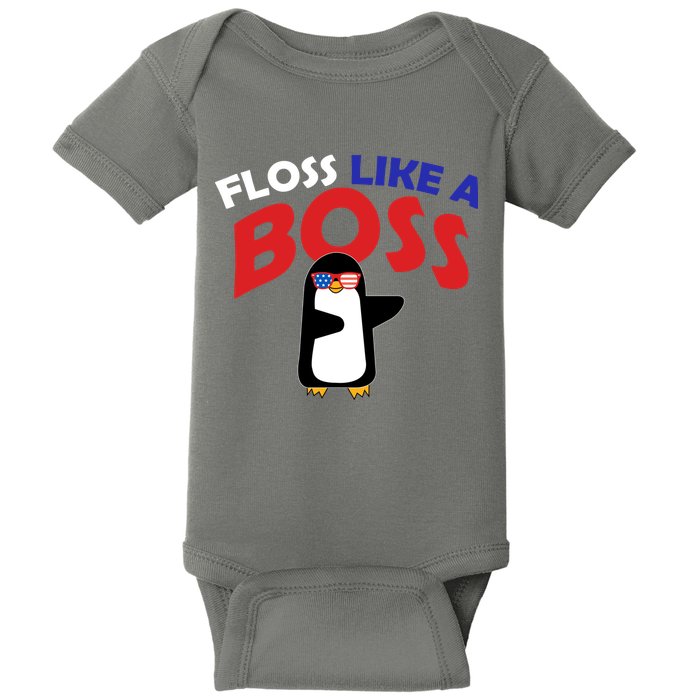 Floss Like a Boss Penguin Dancing Baby Bodysuit