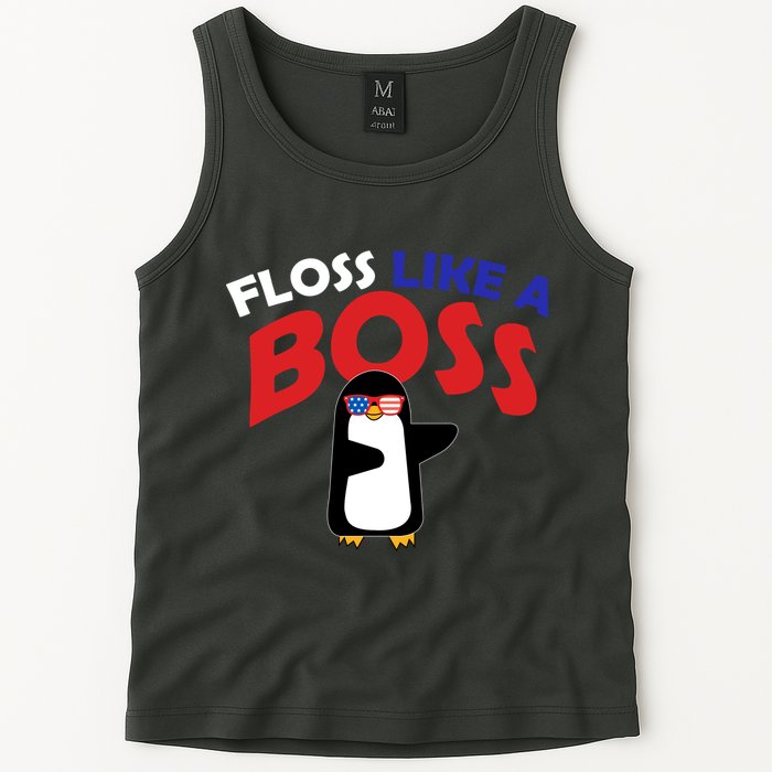 Floss Like a Boss Penguin Dancing Tank Top