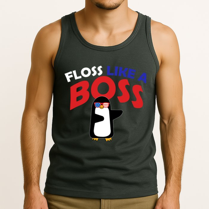 Floss Like a Boss Penguin Dancing Tank Top