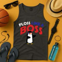Floss Like a Boss Penguin Dancing Tank Top