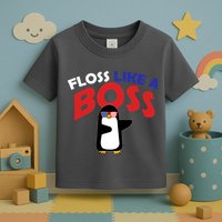 Floss Like a Boss Penguin Dancing Toddler T-Shirt