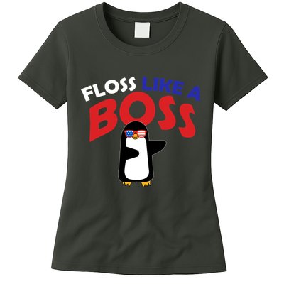 Floss Like a Boss Penguin Dancing Womens T-Shirt