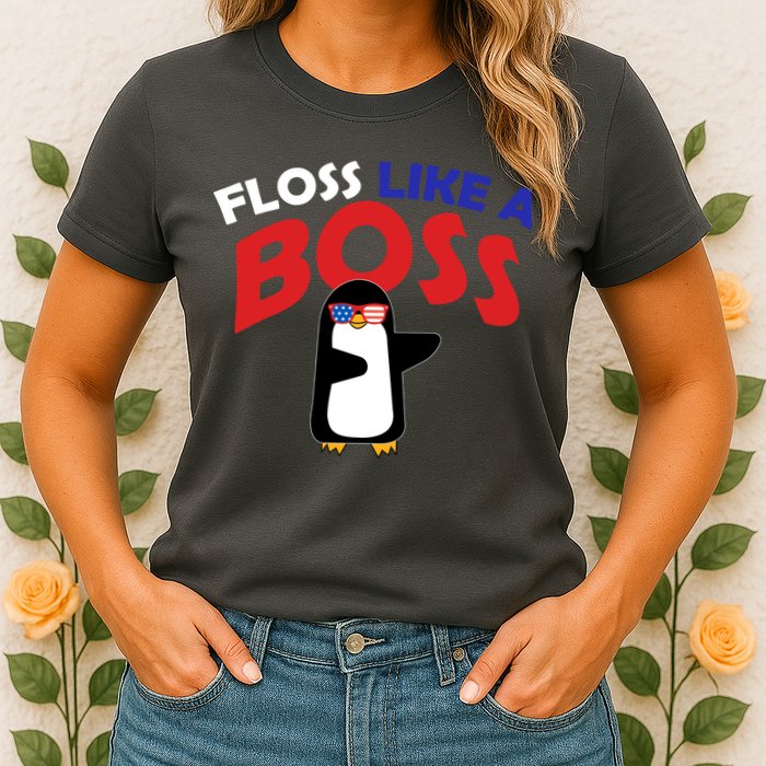 Floss Like a Boss Penguin Dancing Womens T-Shirt