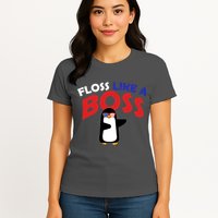 Floss Like a Boss Penguin Dancing Womens T-Shirt