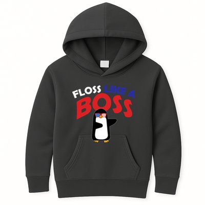 Floss Like a Boss Penguin Dancing Kids Hoodie