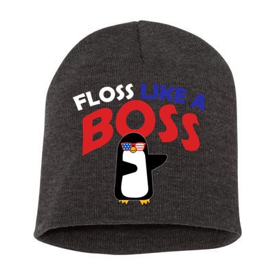 Floss Like a Boss Penguin Dancing Short Acrylic Beanie