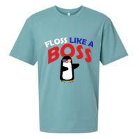 Floss Like a Boss Penguin Dancing Sueded Cloud Jersey T-Shirt