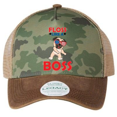 Floss Like A Boss Pug Dancing Legacy Tie Dye Trucker Hat