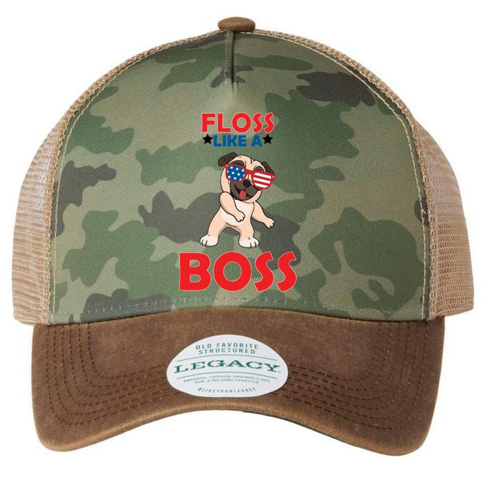 Floss Like A Boss Pug Dancing Legacy Tie Dye Trucker Hat
