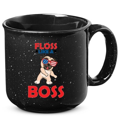 Floss Like A Boss Pug Dancing 15oz Campfire Ceramic Mug