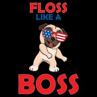 Floss Like A Boss Pug Dancing 16oz Travel Tumbler