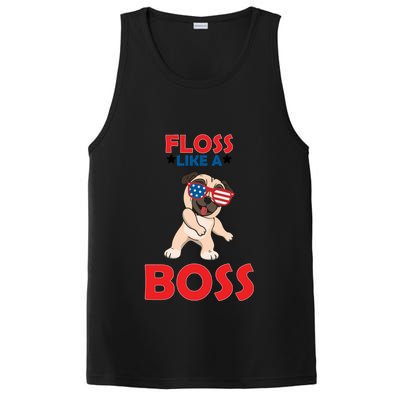 Floss Like A Boss Pug Dancing PosiCharge Competitor Tank