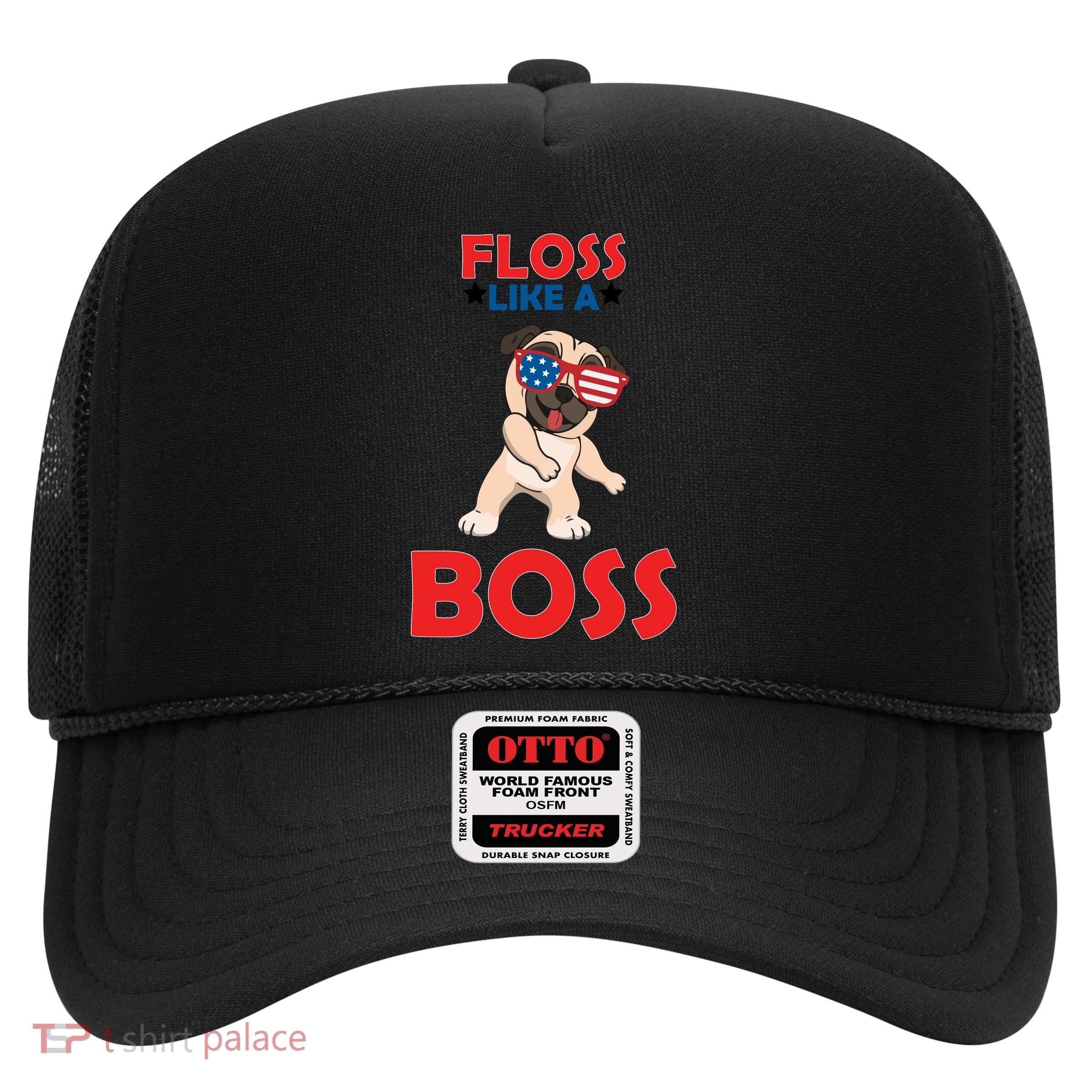 Floss Like A Boss Pug Dancing Trucker Hat