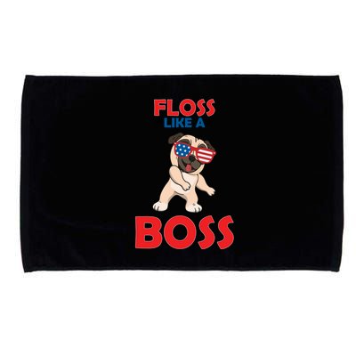Floss Like A Boss Pug Dancing Microfiber Hand Towel