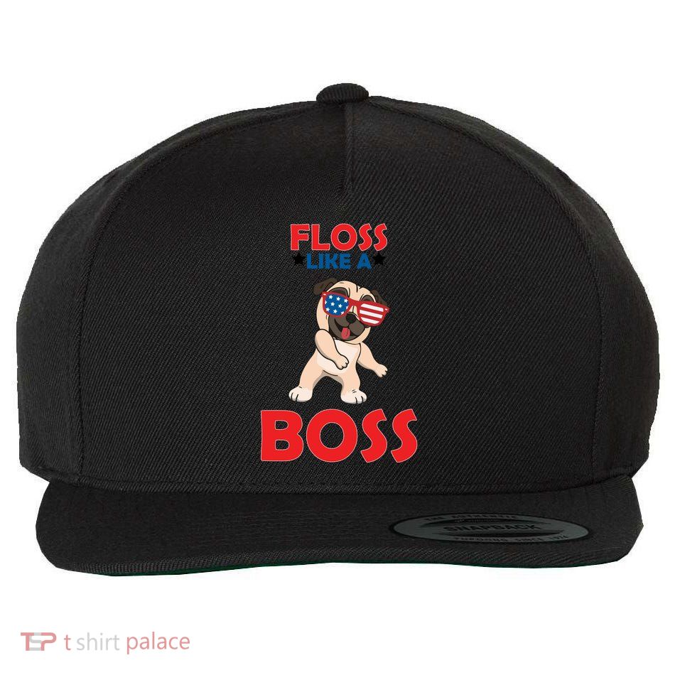 Floss Like A Boss Pug Dancing Wool Snapback Cap