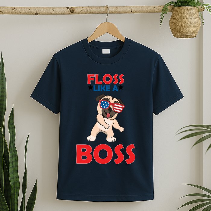 Floss Like A Boss Pug Dancing T-Shirt