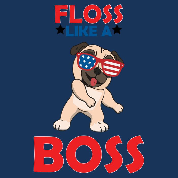 Floss Like A Boss Pug Dancing T-Shirt