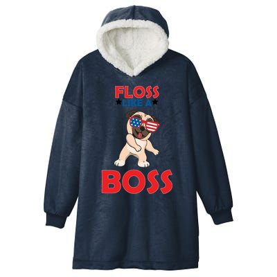Floss Like A Boss Pug Dancing Hooded Wearable Blanket