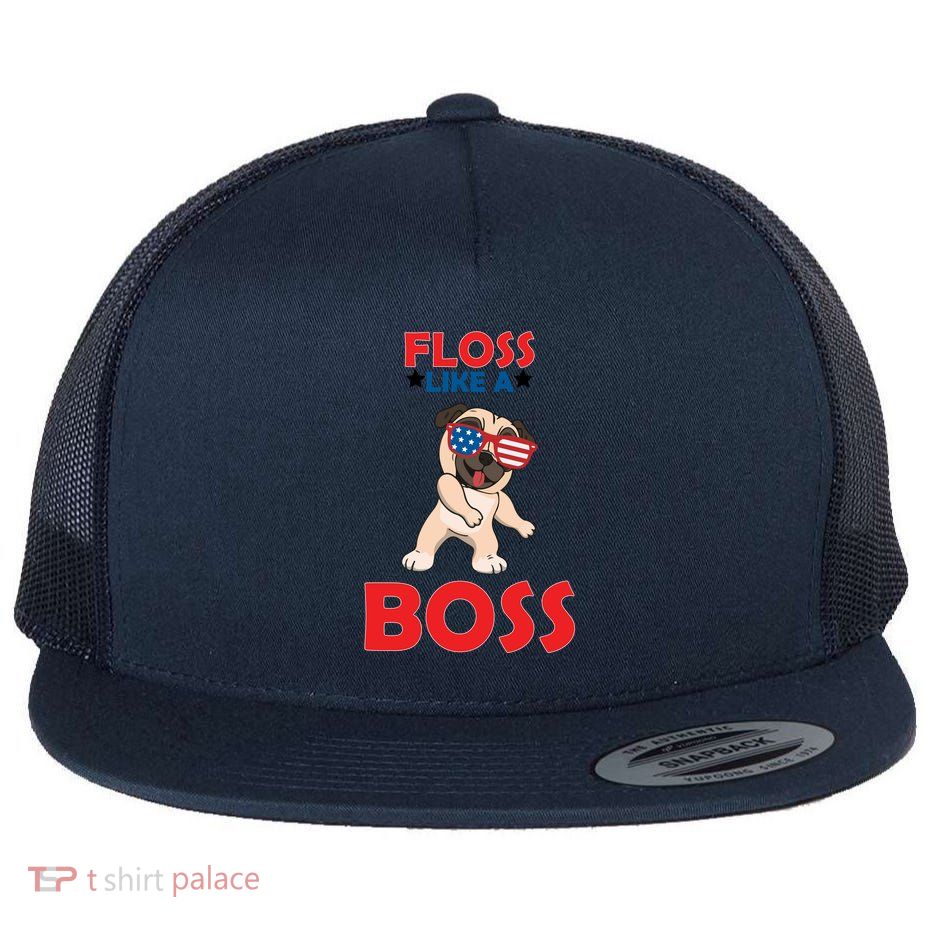 Floss Like A Boss Pug Dancing Flatbill Hat