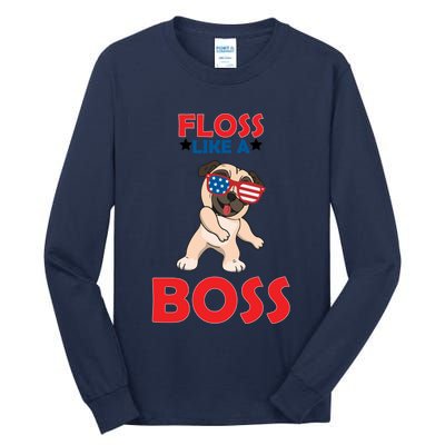 Floss Like A Boss Pug Dancing Tall Long Sleeve T-Shirt