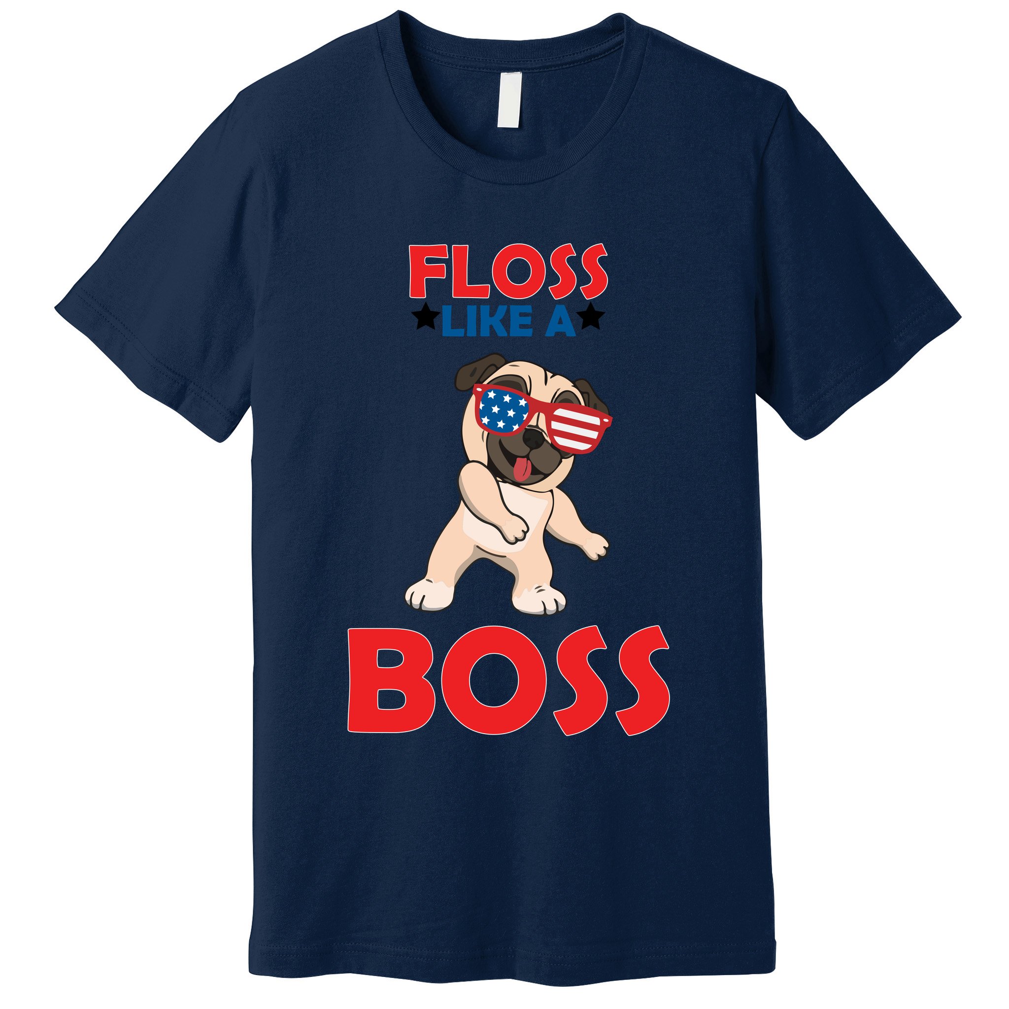 Floss Like A Boss Pug Dancing Premium T-Shirt