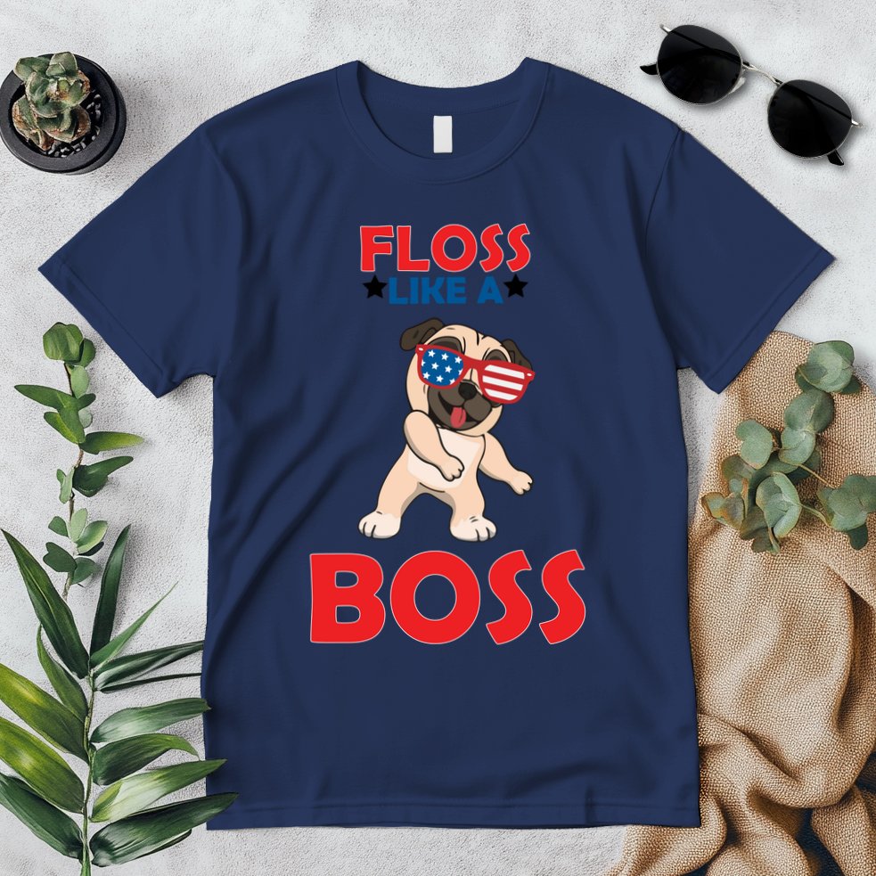 Floss Like A Boss Pug Dancing Premium T-Shirt