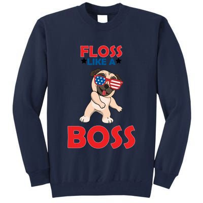 Floss Like A Boss Pug Dancing Tall Sweatshirt