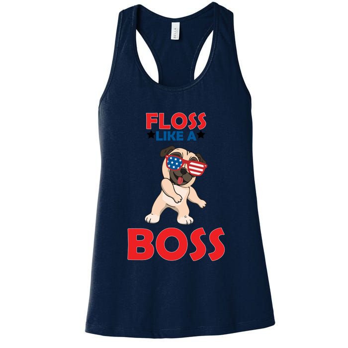 Floss Like A Boss Pug Dancing Womens Tank Top