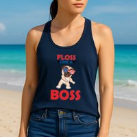 Floss Like A Boss Pug Dancing Womens Tank Top