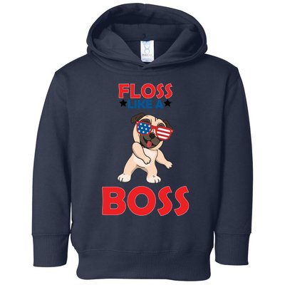 Floss Like A Boss Pug Dancing Toddler Hoodie