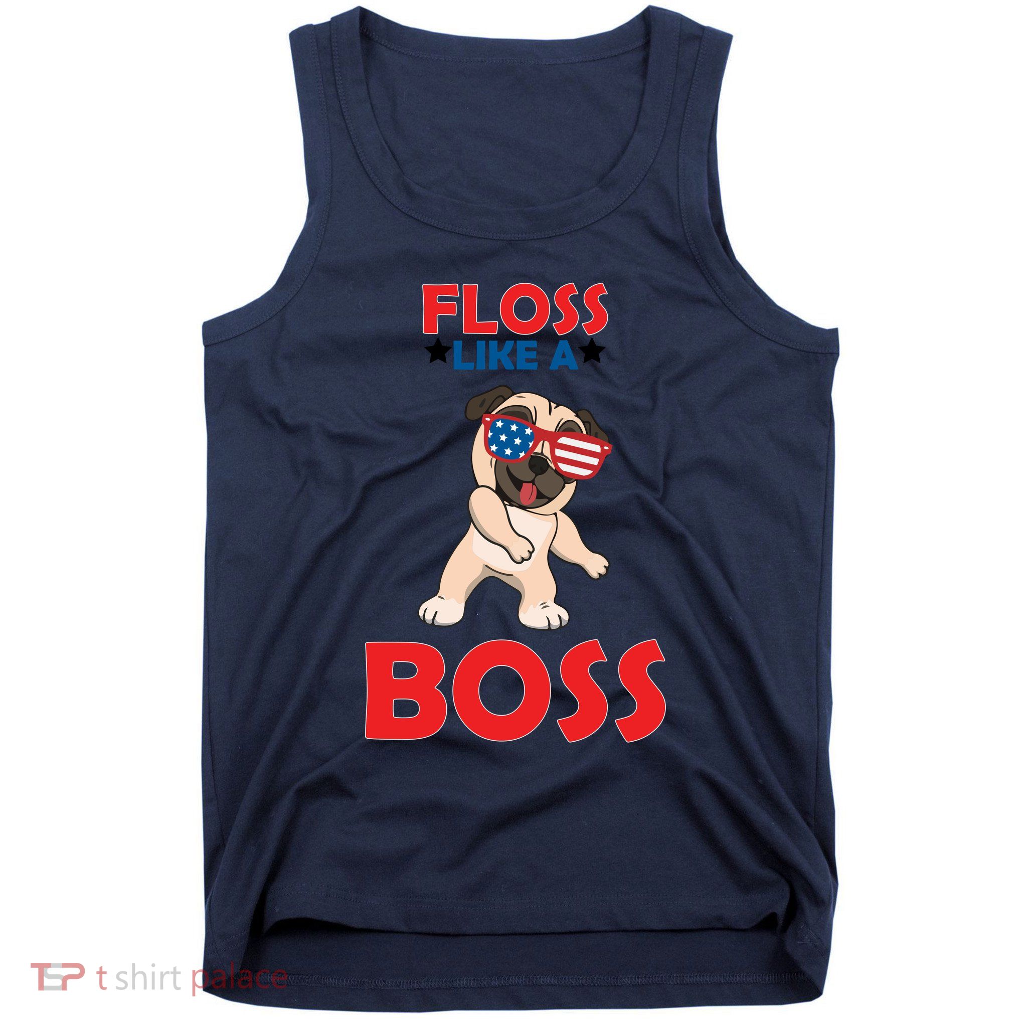 Floss Like A Boss Pug Dancing Tank Top