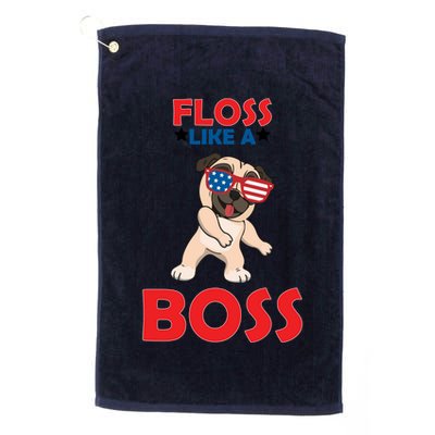 Floss Like A Boss Pug Dancing Golf Towel