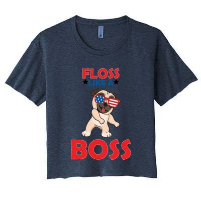 Floss Like A Boss Pug Dancing Crop Top