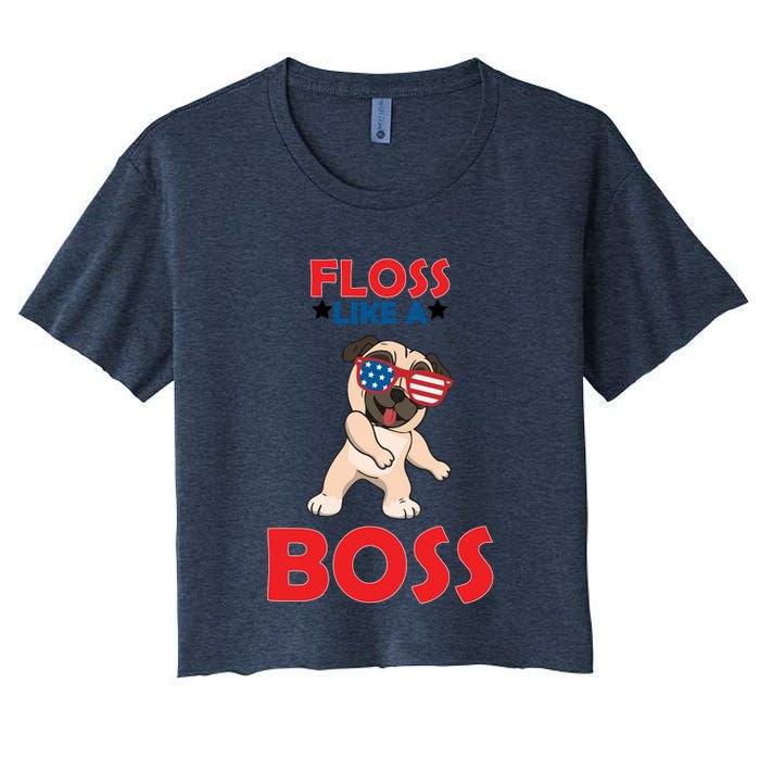 Floss Like A Boss Pug Dancing Crop Top