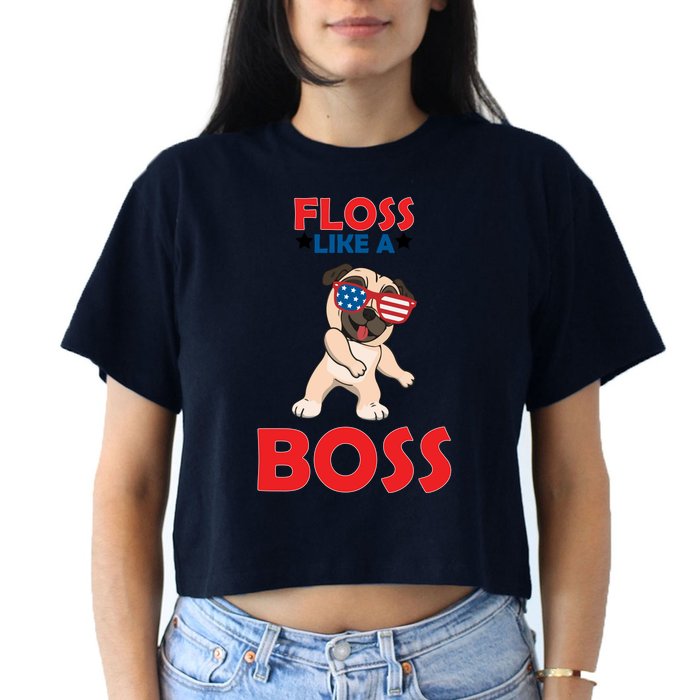 Floss Like A Boss Pug Dancing Crop Top