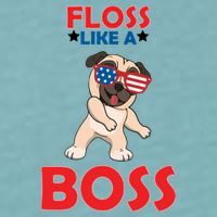 Floss Like A Boss Pug Dancing Sueded Cloud Jersey T-Shirt