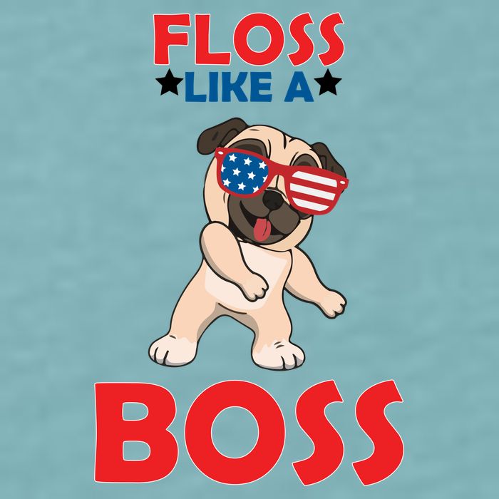 Floss Like A Boss Pug Dancing Sueded Cloud Jersey T-Shirt