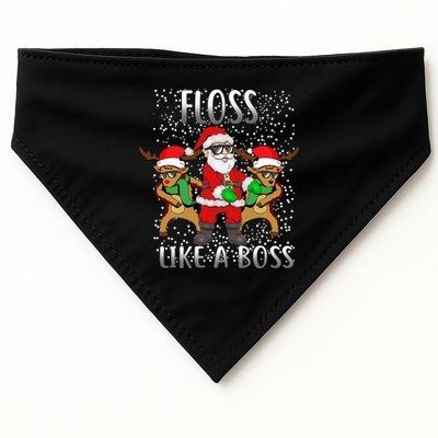 Floss like a Boss Santa Reindeer USA-Made Doggie Bandana