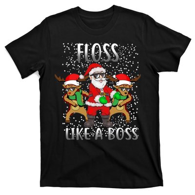 Floss like a Boss Santa Reindeer T-Shirt