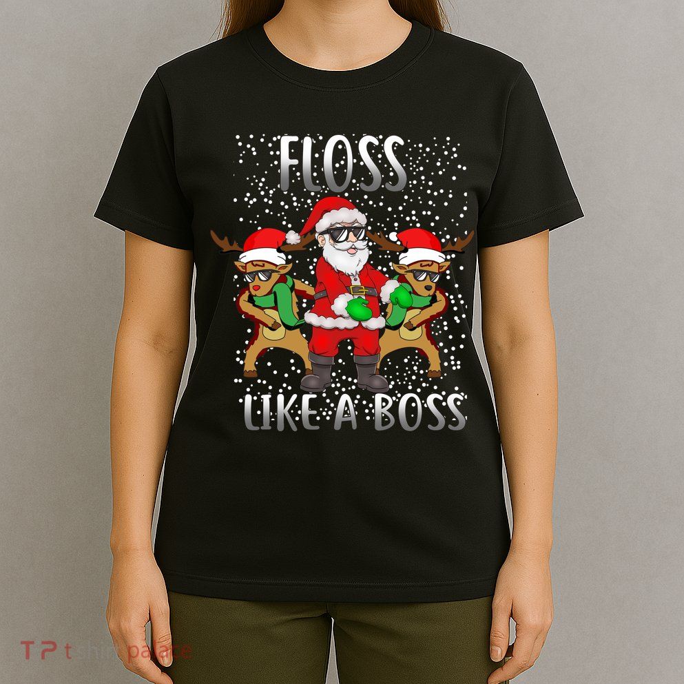 Floss like a Boss Santa Reindeer T-Shirt