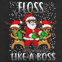 Floss like a Boss Santa Reindeer Beanie
