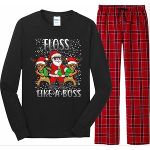 Floss like a Boss Santa Reindeer Long Sleeve Pajama Set