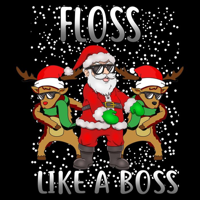 Floss like a Boss Santa Reindeer 16oz Travel Tumbler