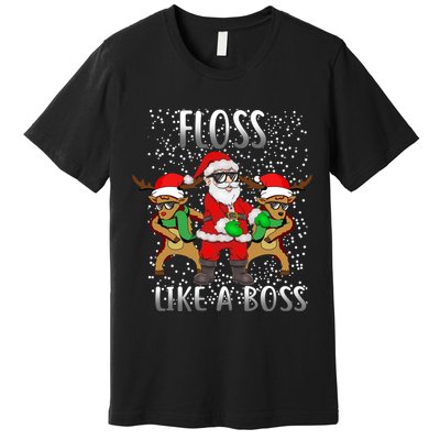 Floss like a Boss Santa Reindeer Premium T-Shirt