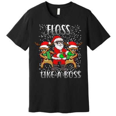 Floss like a Boss Santa Reindeer Premium T-Shirt