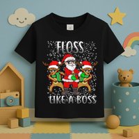 Floss like a Boss Santa Reindeer Toddler T-Shirt