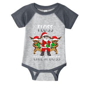 Floss like a Boss Santa Reindeer Infant Baby Jersey Bodysuit