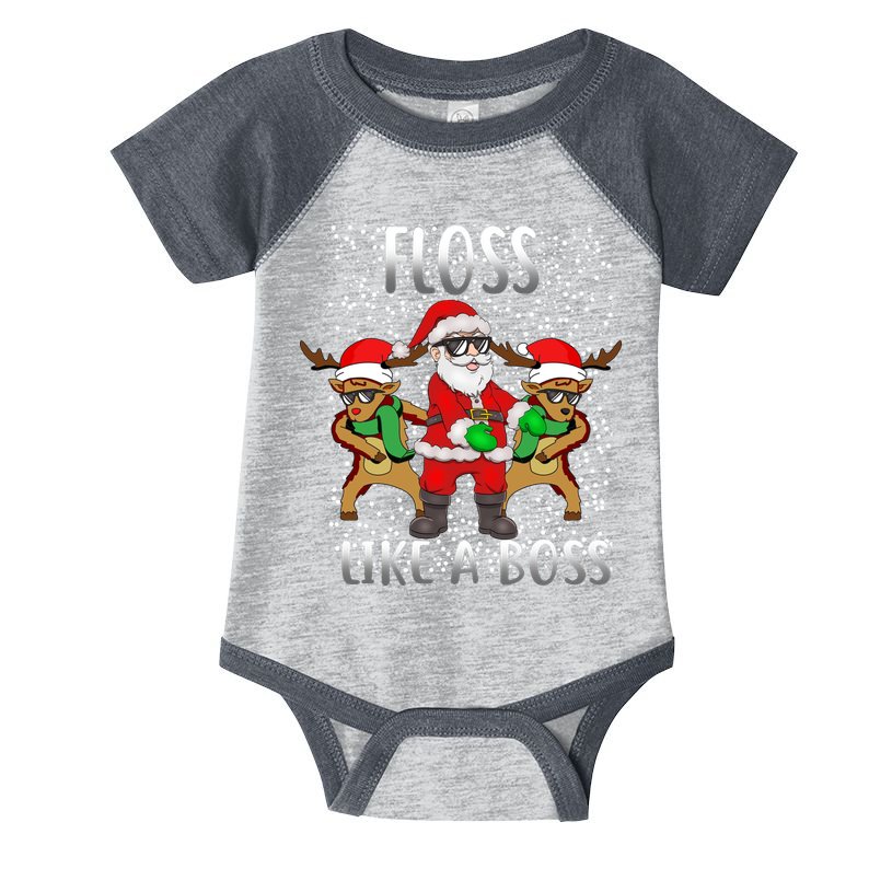 Floss like a Boss Santa Reindeer Infant Baby Jersey Bodysuit