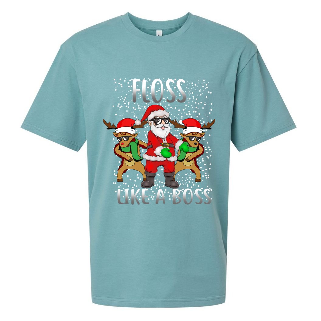Floss like a Boss Santa Reindeer Sueded Cloud Jersey T-Shirt