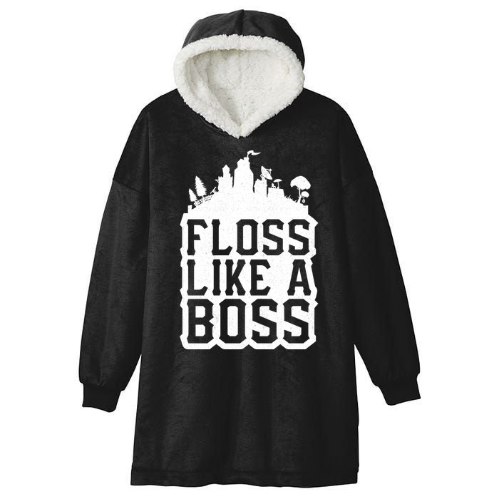 Floss Like A Boss Tower Funny Hooded Wearable Blanket